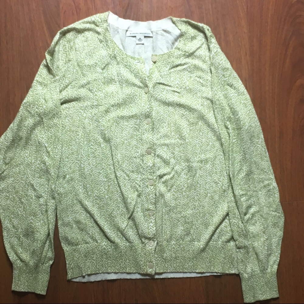 Banana Republic Medium Spring Green Cardigan